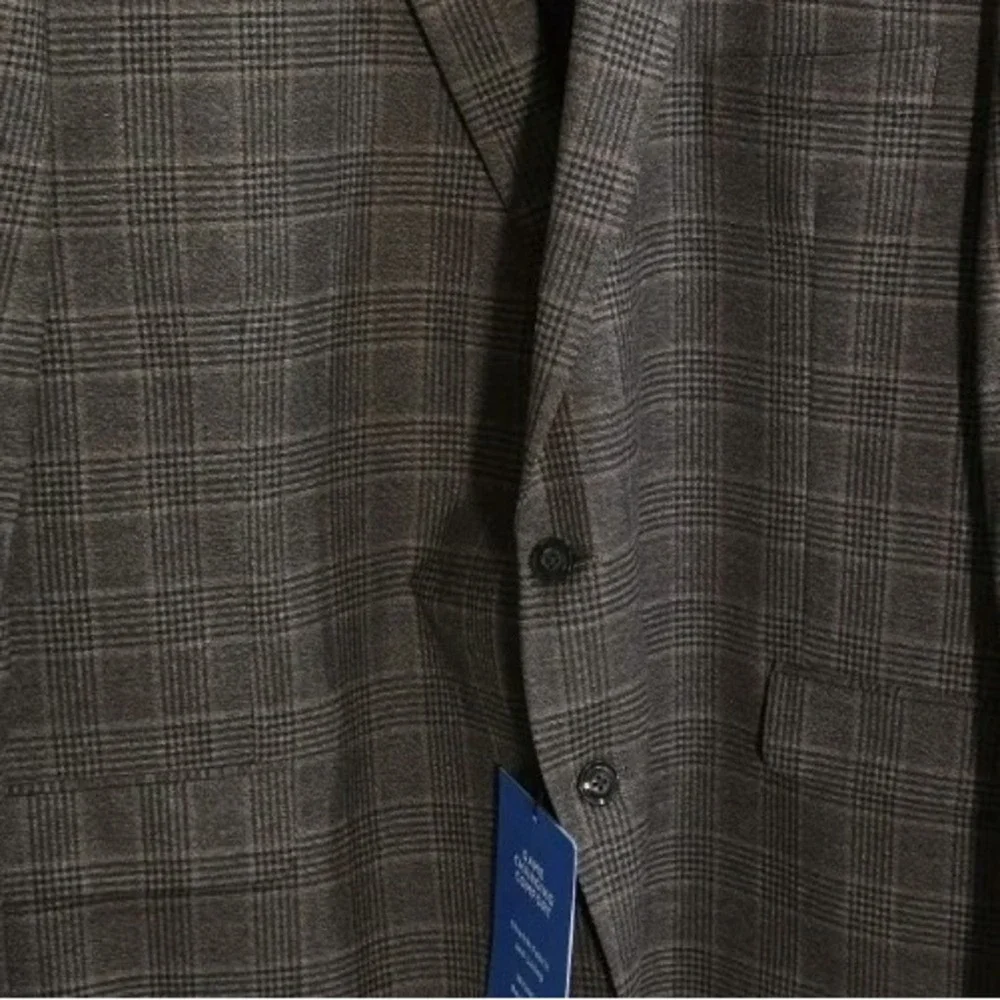 Shaquille O'Neal Suit Jacket 58 REGULAR Sport Coat Brown Stretch NEW